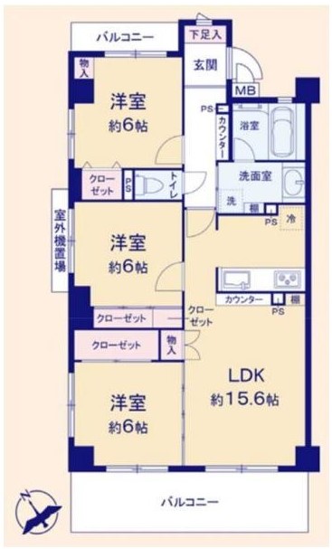 【京王八王子駅・中古マンション】アイディーコート八王子明神町　◎LDK15帖超、全室6帖以上◎南西向き、二面バルコニー付