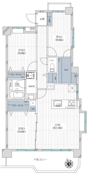 【百草園駅・中古マンション】ライオンズテラス高幡不動　◎南西・南東角部屋のため日照良好