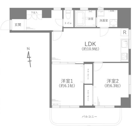 【京王八王子駅・中古マンション】オリエントリバーマンション　◎ペット飼育可◎三方向角部屋