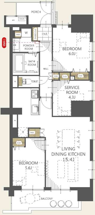 仲介手数料無料物件！　リッツタワー八王子　2階
